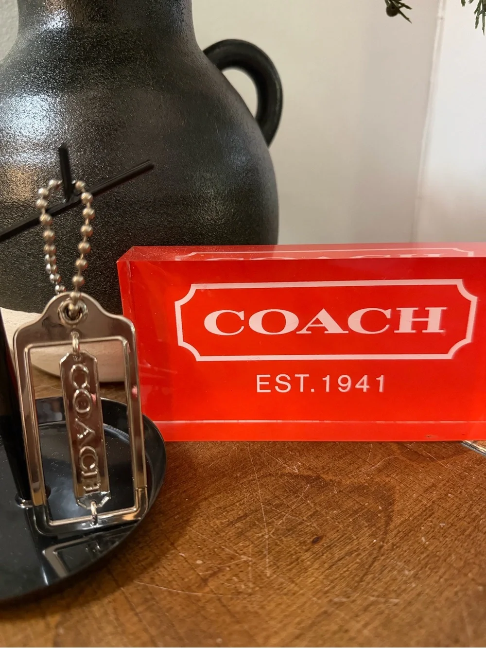 Coach XL Metal Hang Tag